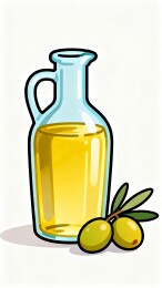 玻璃油壶橄榄美食卡通插画