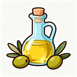 玻璃油壶橄榄美食卡通插画