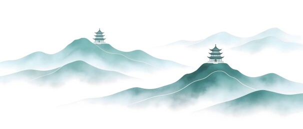 中国传统水墨山水画作