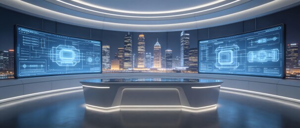 现代化科技指挥控制中心全景