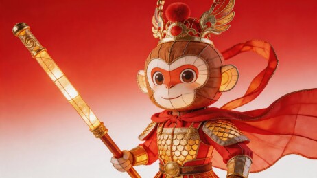 孙悟空持金箍棒形象