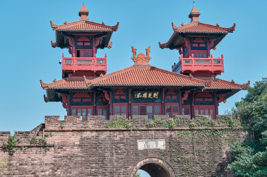 武汉东湖风光秀丽的自然生态景观