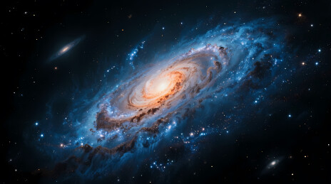 绚丽螺旋星系深邃宇宙背景