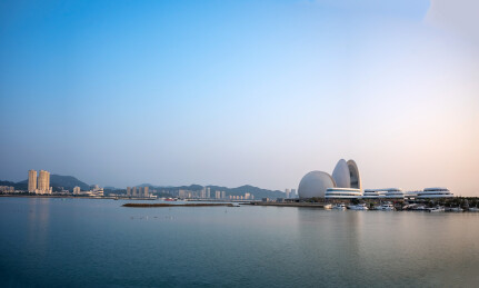 珠海日月贝城市地标海湾景观