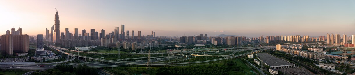 南京油坊桥立交与河西金融城