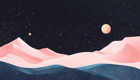 粉蓝渐变星系背景图
