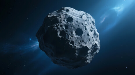 灰蓝陨石坑小行星悬浮深空