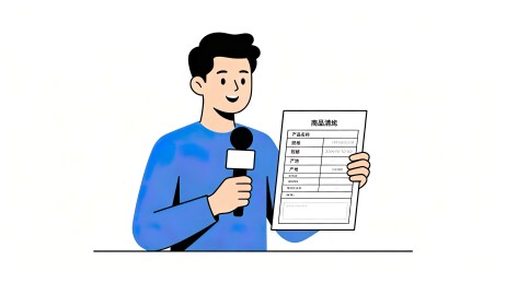 主播手持商品清单直播带货讲解