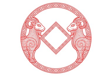 羊矢量插图