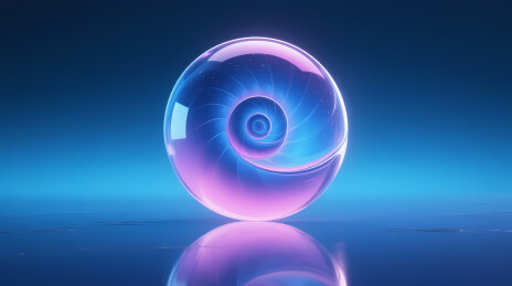 霓虹螺旋球体未来科技光影