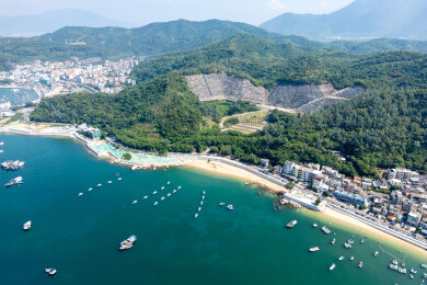 深圳大鹏半岛西海岸海边风光航拍