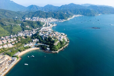 深圳大鹏半岛西海岸海边风光航拍