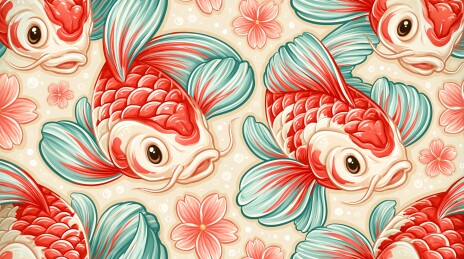 锦鲤鳞纹青锈满幅