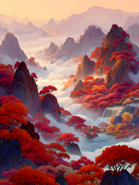 寒露 · 枫染群山