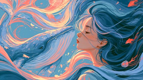 少女与鲸面对面