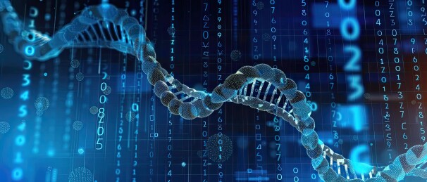 DNA 双螺旋数字基因生物科技背景