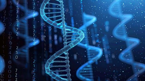 DNA 双螺旋数字基因生物科技背景