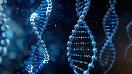 DNA 双螺旋数字基因生物科技背景