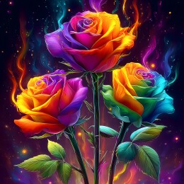 暗黑鎏金轻奢花卉蝴蝶视觉霓虹光影