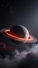 土星行星宇宙星空星云场景