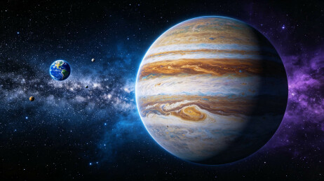 宇宙太空木星地球星球星云星空画面