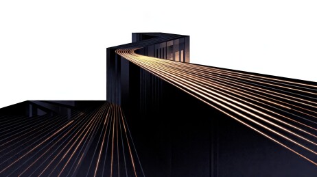 光效描绘现代抽象建筑背景