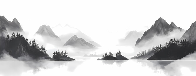 水墨山水画意境