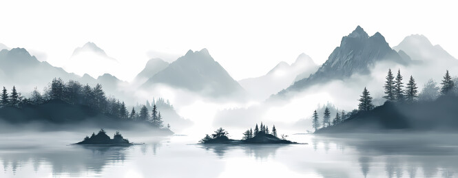 水墨山水画意境