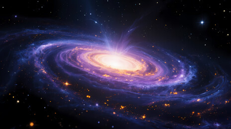 绚丽螺旋星系闪耀宇宙深处