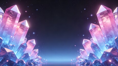 幻彩水晶梦幻高级感艺术背景