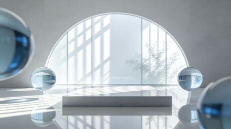 极简主义现代空间展示场景