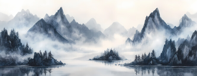 水墨山水画意境