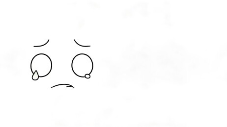 表情简笔画白色背景特写