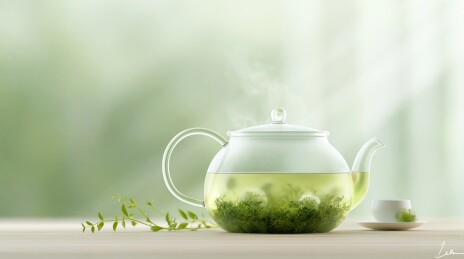 玻璃茶壶泡绿茶