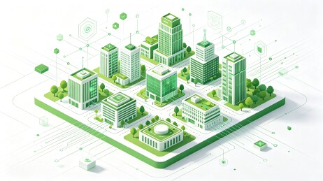 2.5D未来科技智慧城市建筑