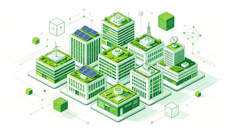 2.5D未来科技智慧城市建筑