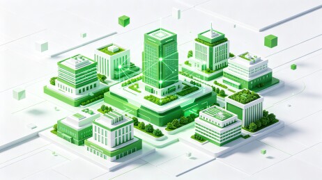 2.5D未来科技智慧城市建筑