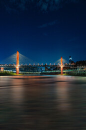 重庆沙坪坝红岩村大桥夜晚江景城景