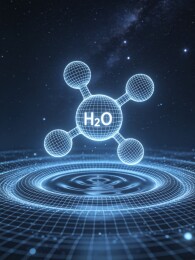 水分子线框蓝光宇宙科研展台