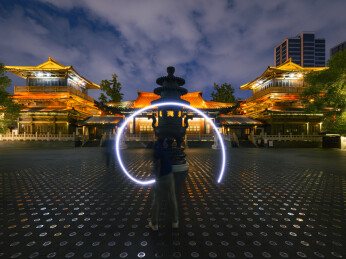 古建筑夜景灯光秀