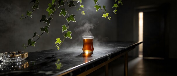 热茶袅袅升起的静谧时光