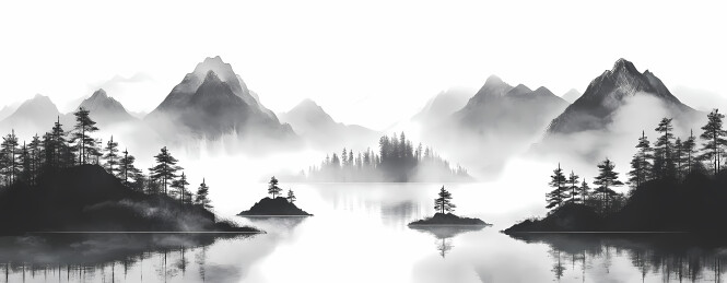 水墨山水画意境