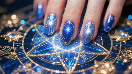 星空魔法美甲艺术