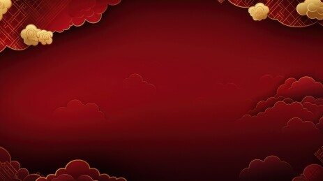 红色中国风云纹背景设计