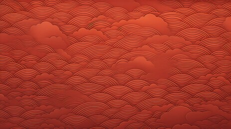 红色波浪云纹背景图案
