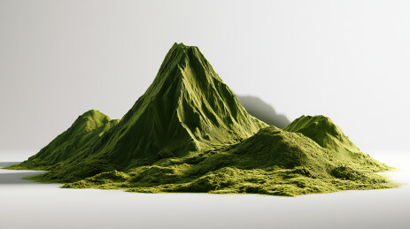 绿色山峦地貌模型