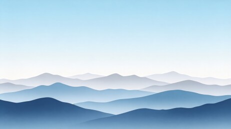 层叠山峦渐变极简国风横幅背景
