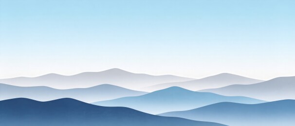 层叠山峦渐变极简国风横幅背景