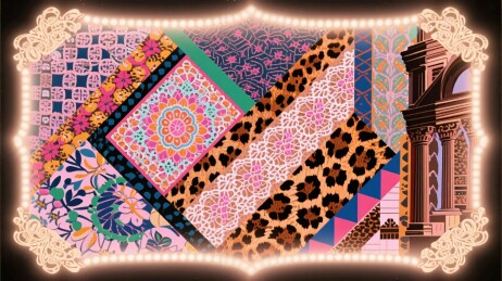 多彩拼贴艺术画