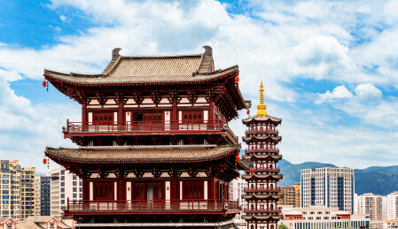 中国四川西昌唐园巂州阁建昌塔仿古建筑